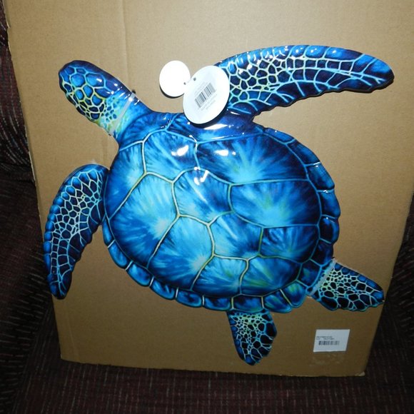 Chesapeake Bay Blue Ocean Metal Coastal Art Sea Turtle Wall Sculpture 🆕NWT! - Picture 3 of 9